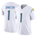 Parkc LA.Chargers #1 Quentin Johnston Player White Limited Vapor F.U.S.E. Home Game Stitched Jerseys