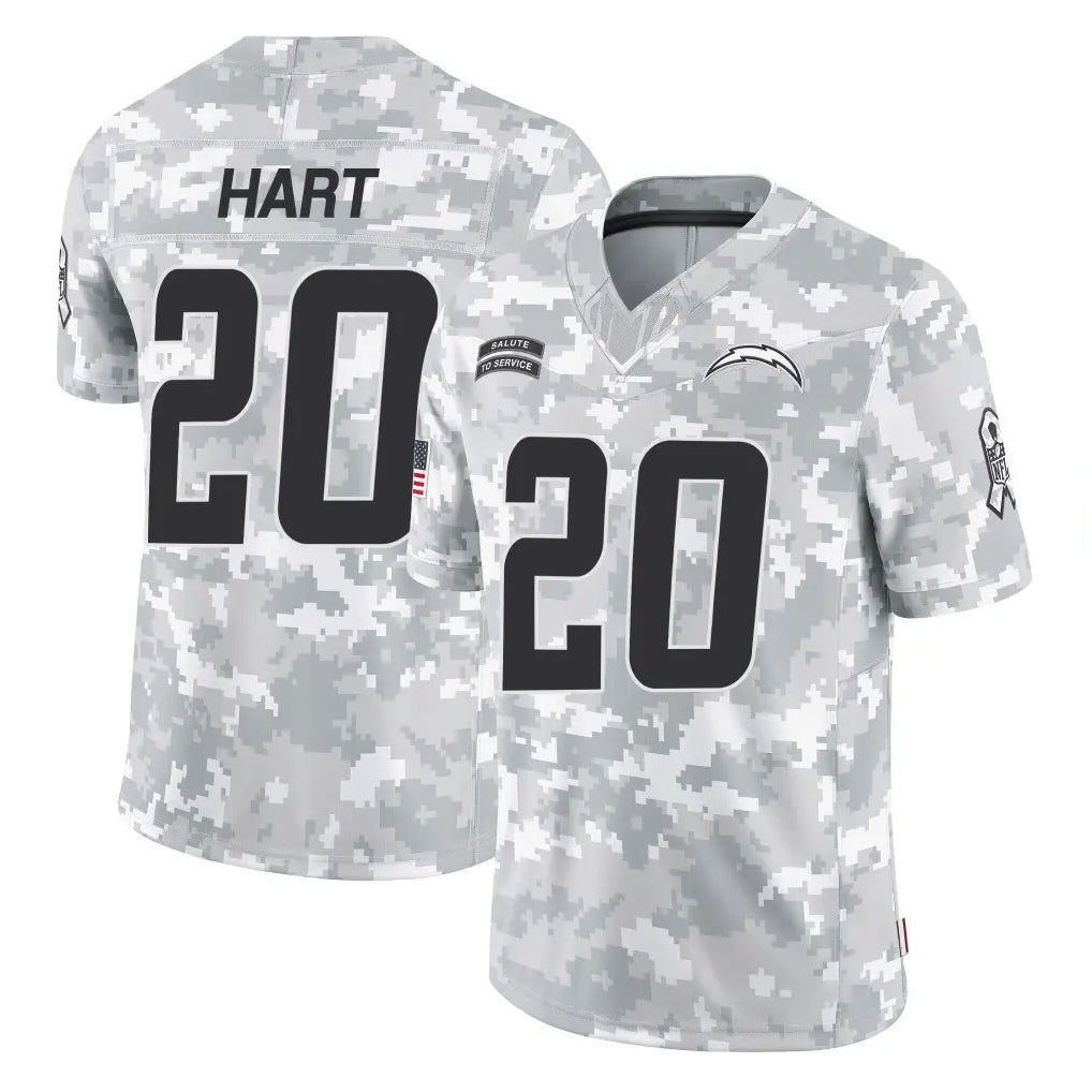 Parkc LA.Chargers #20 Cam Hart Player Arctic Camo Salute To Service Limited Game Stitched Jerseys