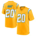 Parkc LA.Chargers #20 Cam Hart Player Gold Home Game Stitched Jerseys