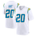 Parkc LA.Chargers #20 Cam Hart Player White Home Game Stitched Jerseys