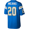 Parkc LA.Chargers #20 Natrone Means Mitchell & Ness Powder Blue Legacy Replica Stitched Puhic Jersey