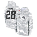 Parkc LA.Chargers #28 Kimani Vidal Player Arctic Camo Salute to Service Hoodies Limited Game Stitched Jerseys
