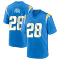 Parkc LA.Chargers #28 Kimani Vidal Player Blue Home Game Stitched Jerseys