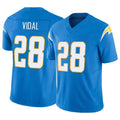 Parkc LA.Chargers #28 Kimani Vidal Player Blue Limited Vapor F.U.S.E. Home Game Stitched Jerseys
