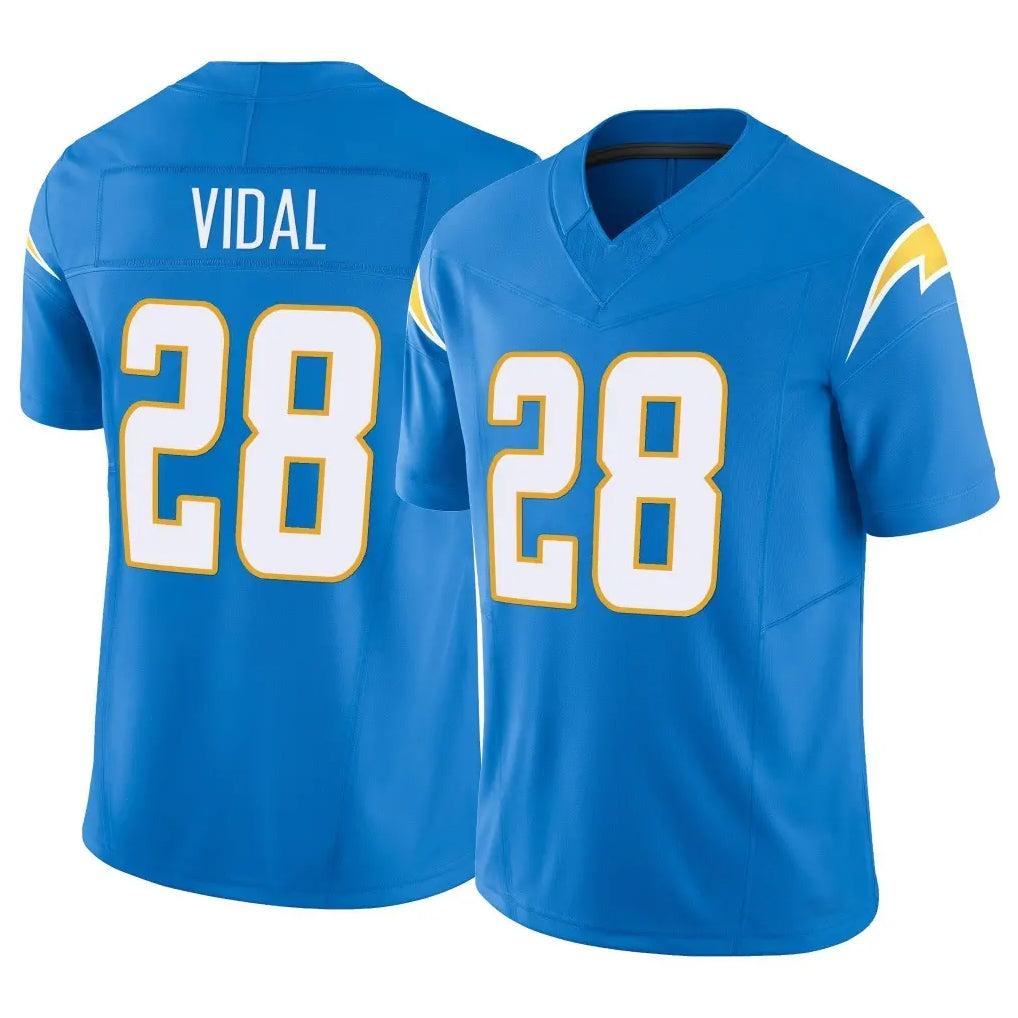 Parkc LA.Chargers #28 Kimani Vidal Player Blue Limited Vapor F.U.S.E. Home Game Stitched Jerseys