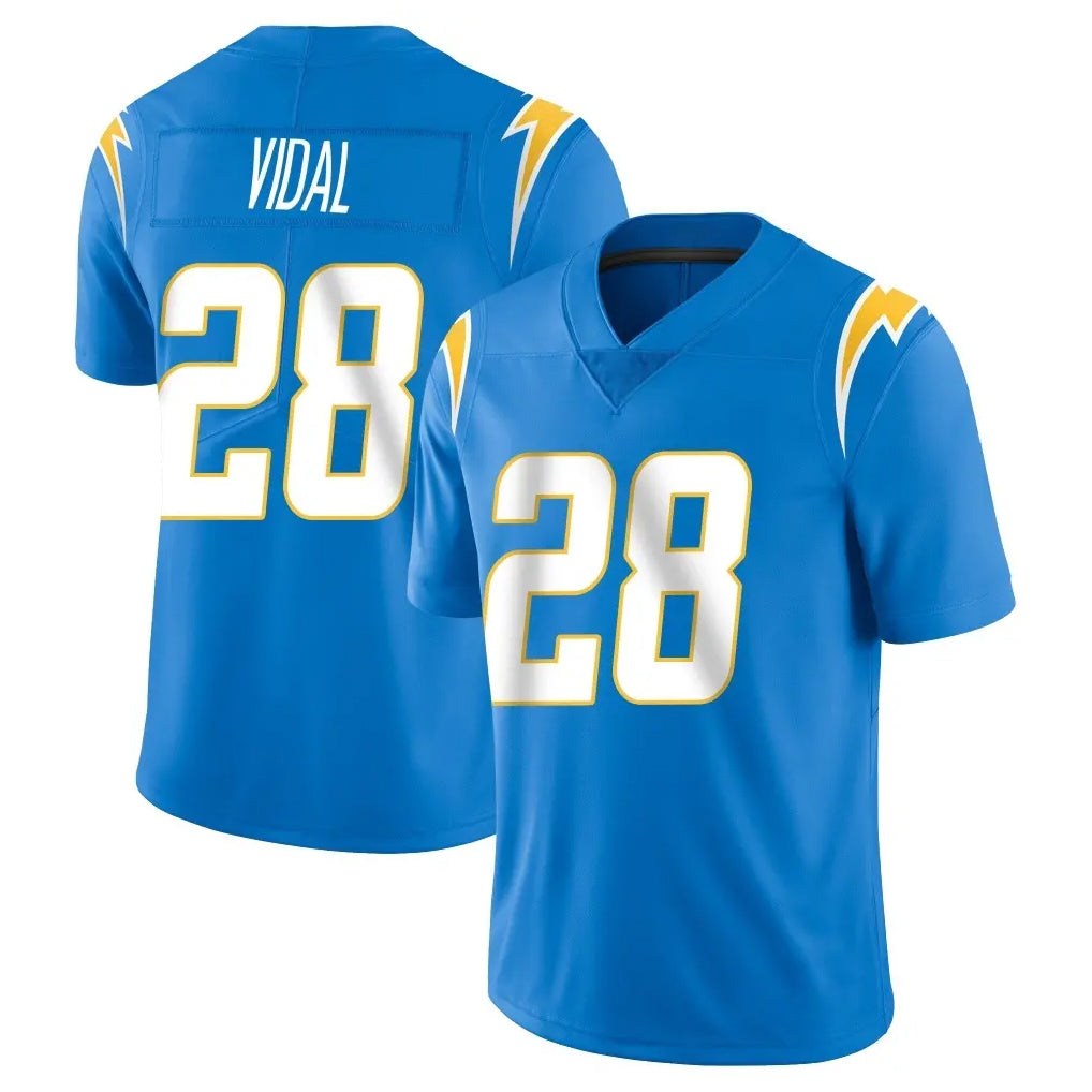 Parkc LA.Chargers #28 Kimani Vidal Player Blue Limited Vapor Untouchable Home Game Stitched Jerseys