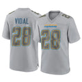 Parkc LA.Chargers #28 Kimani Vidal Player Gray Atmosphere Fashion Home Game Stitched Jerseys