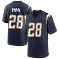 Parkc LA.Chargers #28 Kimani Vidal Player Navy Alternate Home Game Stitched Jerseys