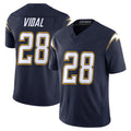 Parkc LA.Chargers #28 Kimani Vidal Player Navy Vapor F.U.S.E. Limited Home Game Stitched Jerseys