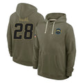 Parkc LA.Chargers #28 Kimani Vidal Player Olive Salute to Service Pullover Hoodies Limited Stitched Jerseys