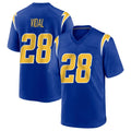 Parkc LA.Chargers #28 Kimani Vidal Player Royal Home Game Stitched Jerseys