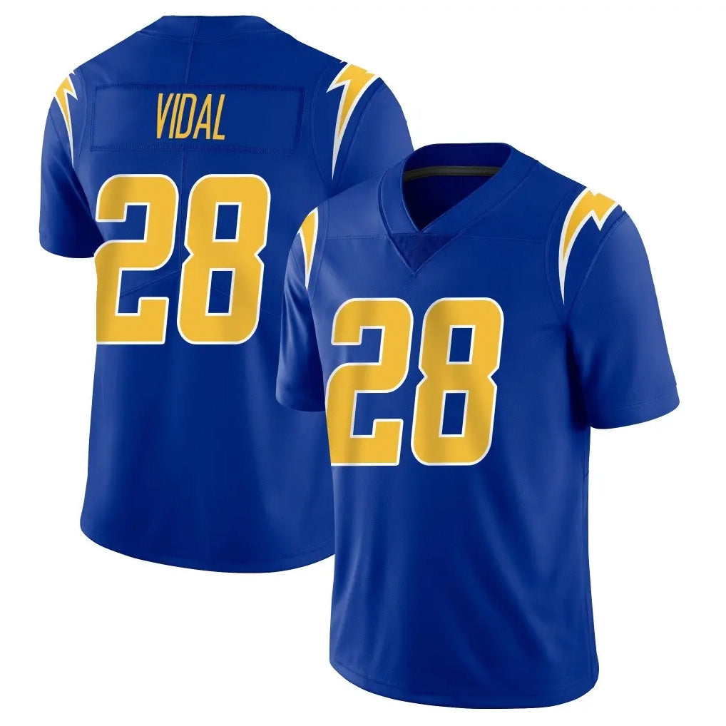 Parkc LA.Chargers #28 Kimani Vidal Player Royal Limited Vapor Home Game Stitched Jerseys