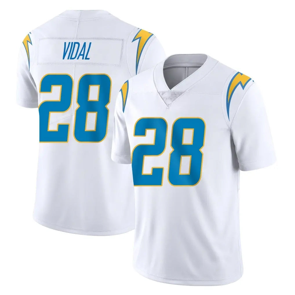 Parkc LA.Chargers #28 Kimani Vidal Player White Limited Vapor Untouchable Home Game Stitched Jerseys