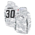 Parkc LA.Chargers #30 Alec Ingold Player Arctic Camo Salute to Service Hoodies Limited Game Stitched Jerseys
