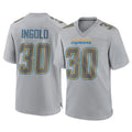 Parkc LA.Chargers #30 Alec Ingold Player Gray Atmosphere Fashion Home Game Stitched Jerseys