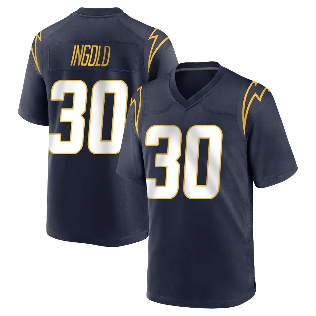 Parkc LA.Chargers #30 Alec Ingold Player Navy Home Game Stitched Jerseys