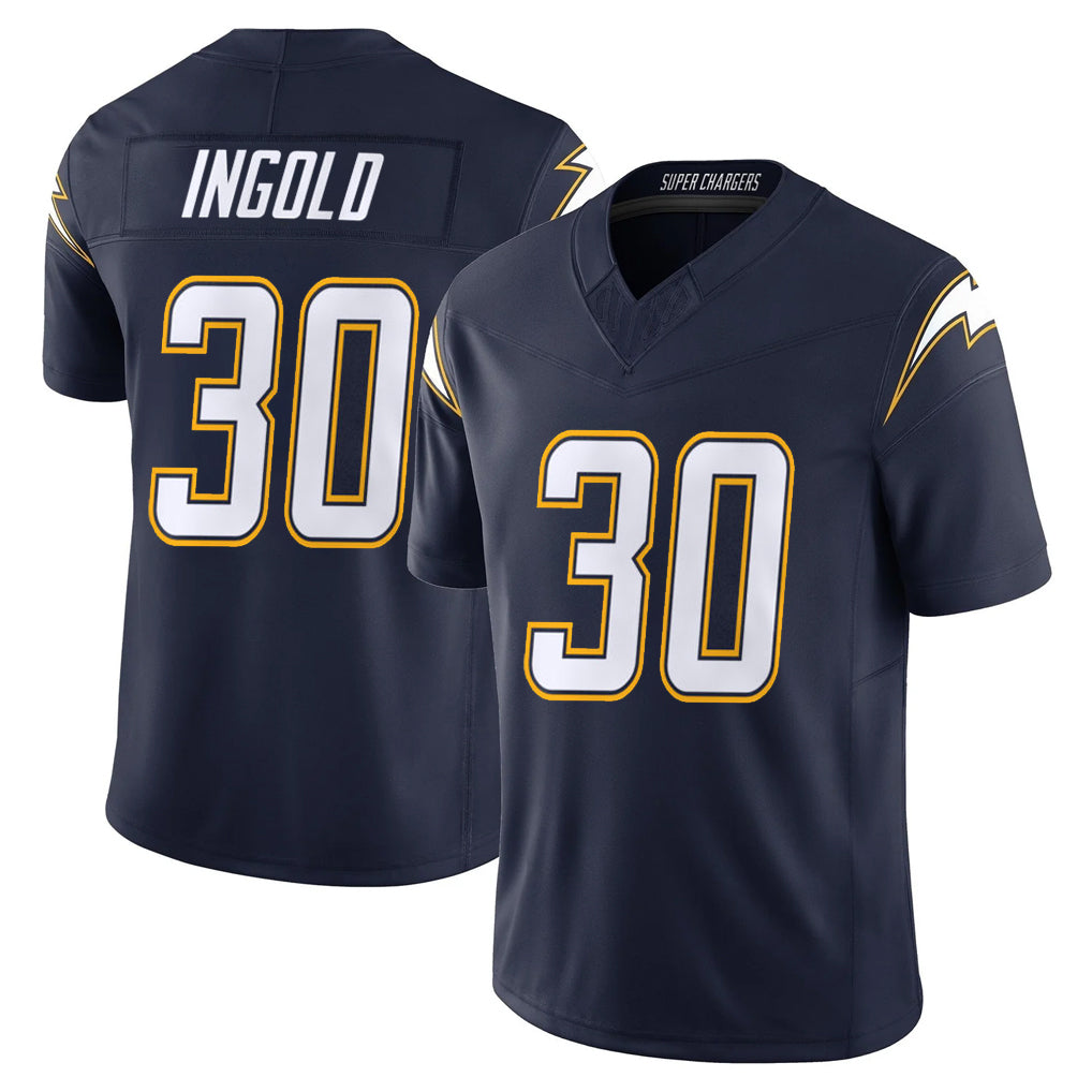 Parkc LA.Chargers #30 Alec Ingold Player Navy Vapor F.U.S.E. Limited Home Game Stitched Jerseys