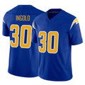 Parkc LA.Chargers #30 Alec Ingold Player Royal Limited Vapor F.U.S.E. Home Game Stitched Jerseys