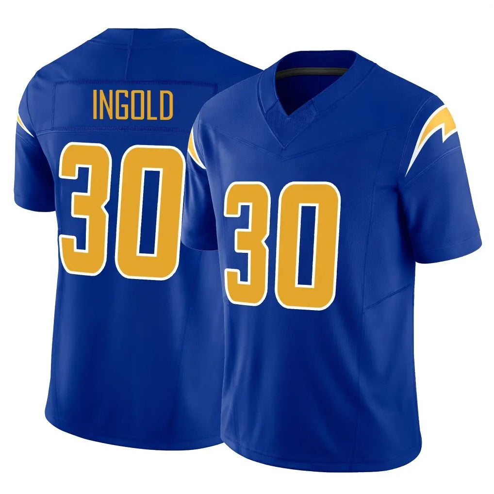 Parkc LA.Chargers #30 Alec Ingold Player Royal Limited Vapor F.U.S.E. Home Game Stitched Jerseys