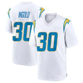 Parkc LA.Chargers #30 Alec Ingold Player White Home Game Stitched Jerseys