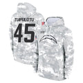 Parkc LA.Chargers #45 Tuli Tuipulotu Player Arctic Camo Salute to Service Hoodies Limited Game Stitched Jerseys