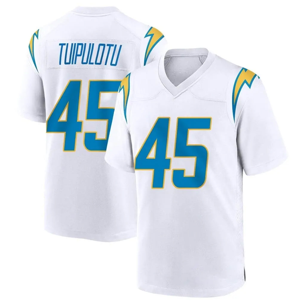 Parkc LA.Chargers #45 Tuli Tuipulotu Player White Home Game Stitched Jerseys
