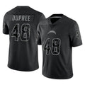 Parkc LA.Chargers #48 Bud Dupree Player Black Limited Reflective Home Game Stitched Jerseys