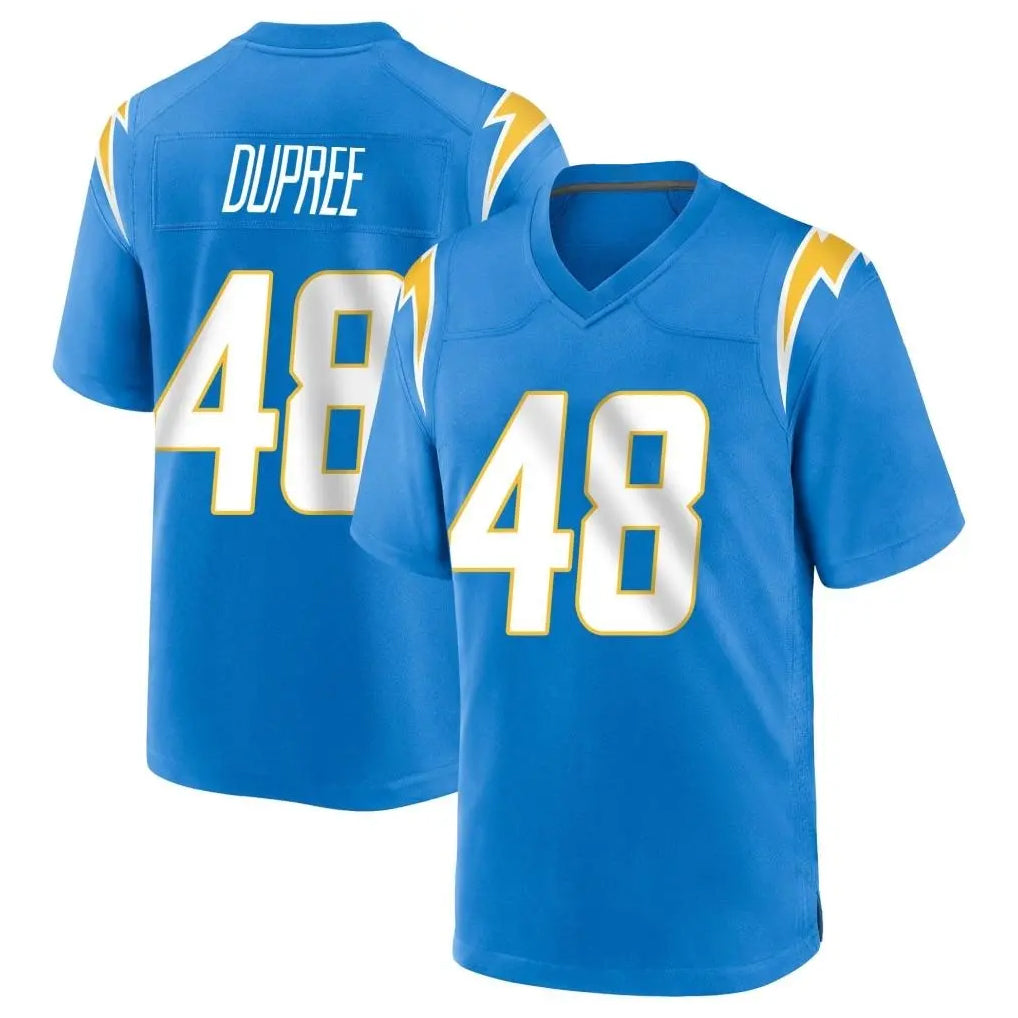 Parkc LA.Chargers #48 Bud Dupree Player Blue Home Game Stitched Jerseys