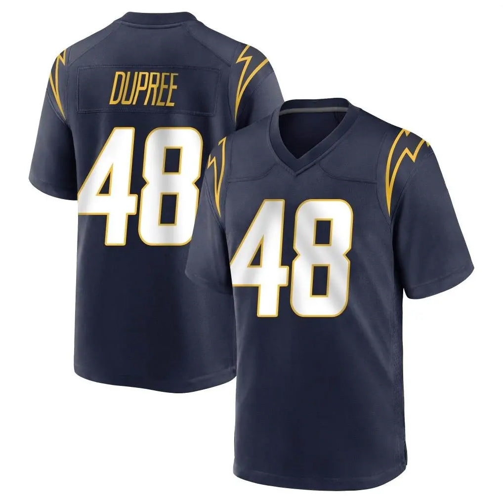 Parkc LA.Chargers #48 Bud Dupree Player Navy Home Game Stitched Jerseys