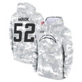 Parkc LA.Chargers #52 Khalil Mack Player Arctic Camo Salute to Service Hoodies Limited Game Stitched Jerseys
