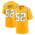 Parkc LA.Chargers #52 Khalil Mack Player Gold Home Game Stitched Jerseys