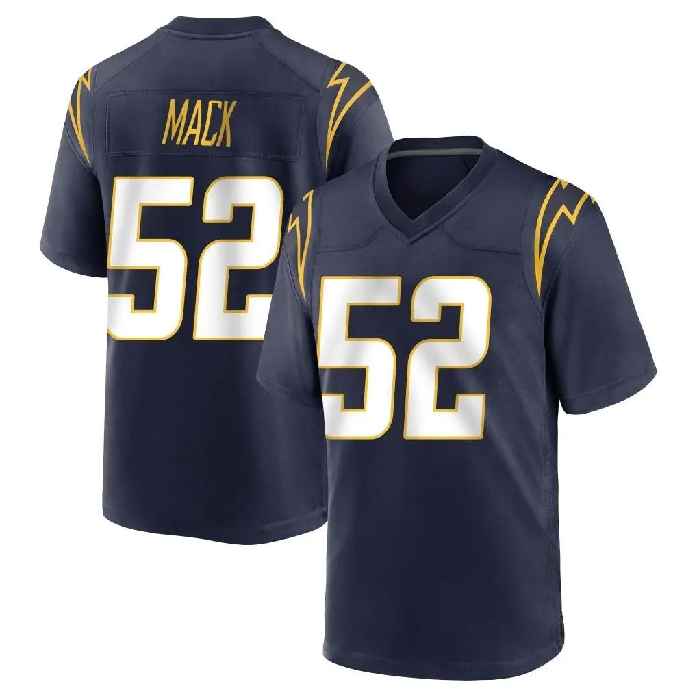 Parkc LA.Chargers #52 Khalil Mack Player Navy Home Game Stitched Jerseys