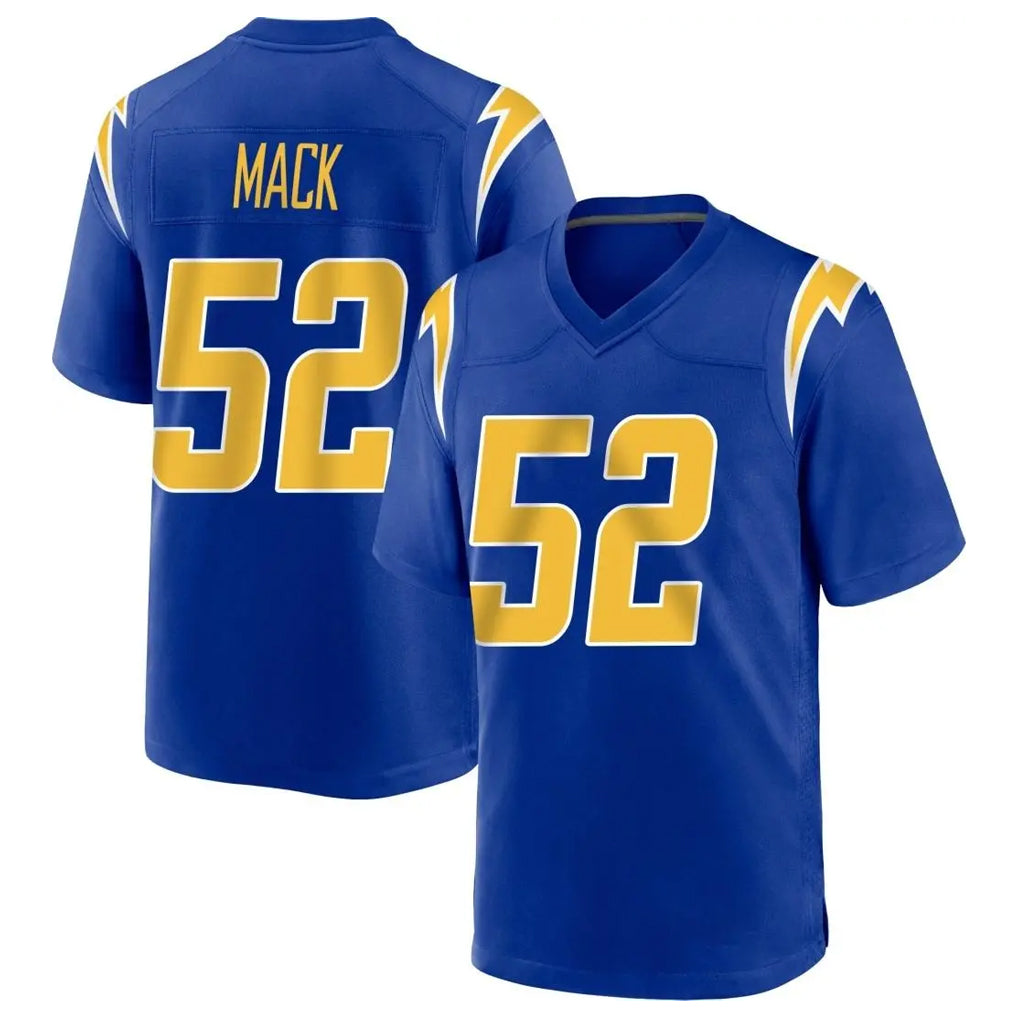 Parkc LA.Chargers #52 Khalil Mack Player Royal Home Game Stitched Jerseys