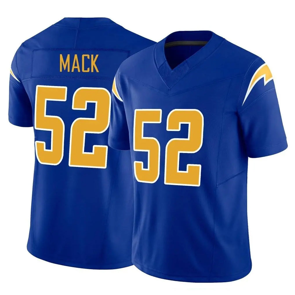 Parkc LA.Chargers #52 Khalil Mack Player Royal Limited Vapor F.U.S.E. Home Game Stitched Jerseys