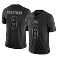 Parkc LA.Chargers #6 Denzel Perryman Player Black Limited Reflective Home Game Stitched Jerseys