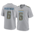 Parkc LA.Chargers #6 Denzel Perryman Player Gray Atmosphere Fashion Home Game Stitched Jerseys