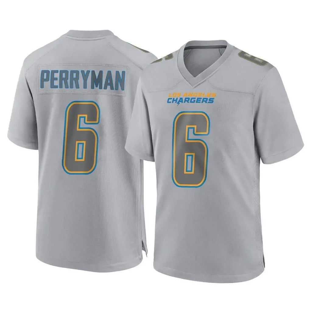 Parkc LA.Chargers #6 Denzel Perryman Player Gray Atmosphere Fashion Home Game Stitched Jerseys