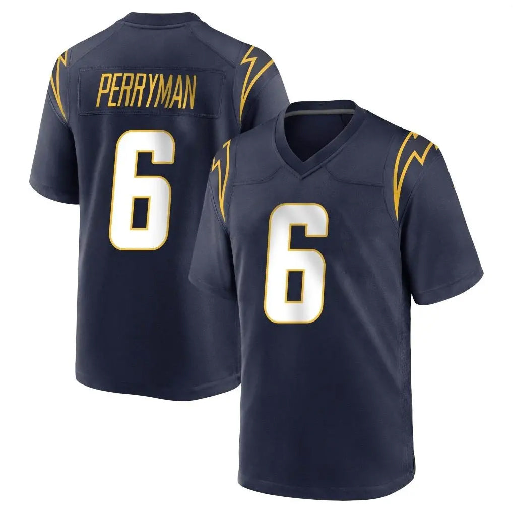 Parkc LA.Chargers #6 Denzel Perryman Player Navy Home Game Stitched Jerseys