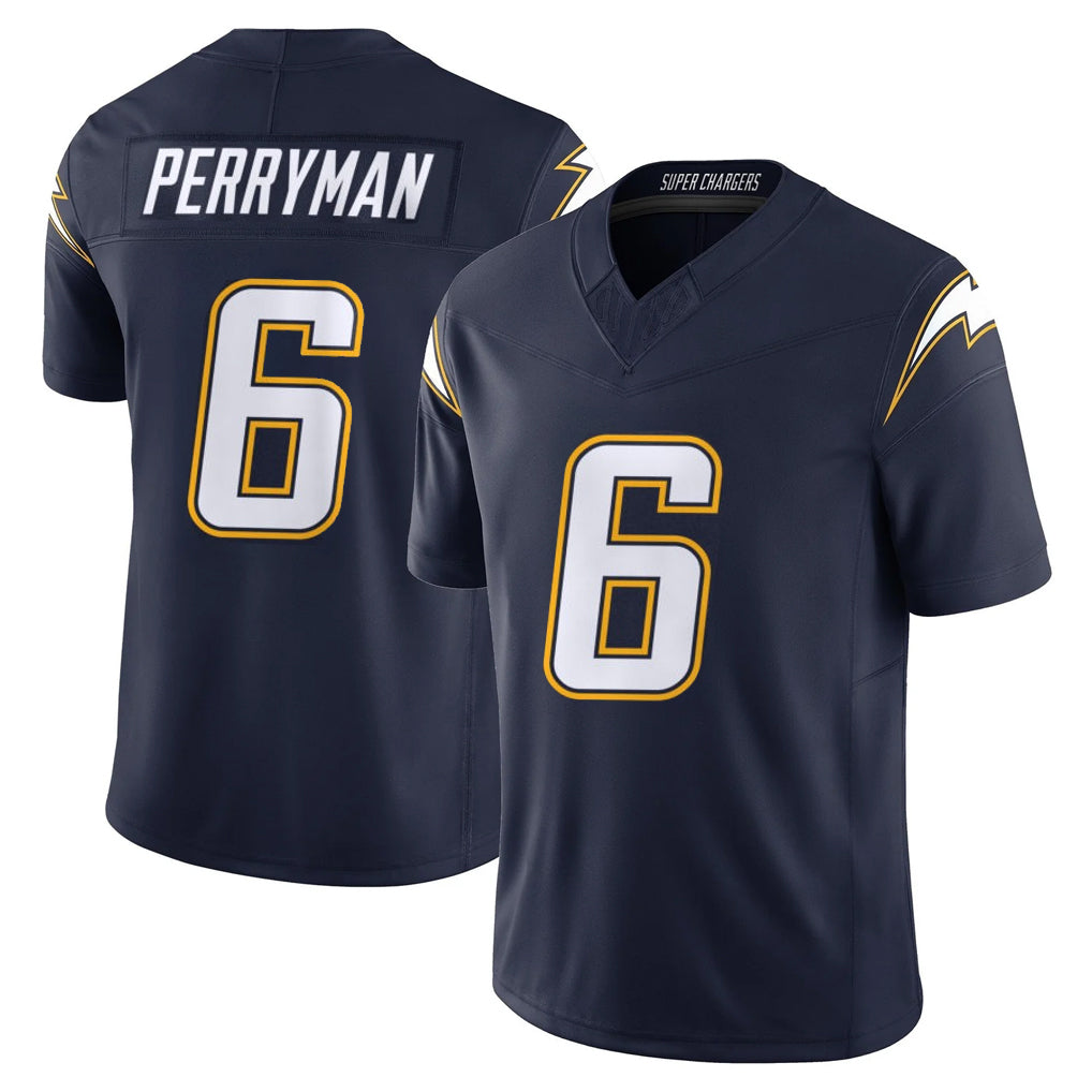 Parkc LA.Chargers #6 Denzel Perryman Player Navy Vapor F.U.S.E. Limited Home Game Stitched Jerseys