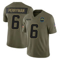 Parkc LA.Chargers #6 Denzel Perryman Player Olive 2025 Salute To Service Limited Game Stitched Jerseys