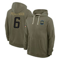 Parkc LA.Chargers #6 Denzel Perryman Player Olive Salute to Service Pullover Hoodies Limited Stitched Jerseys