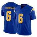 Parkc LA.Chargers #6 Denzel Perryman Player Royal Limited Vapor F.U.S.E. Home Game Stitched Jerseys