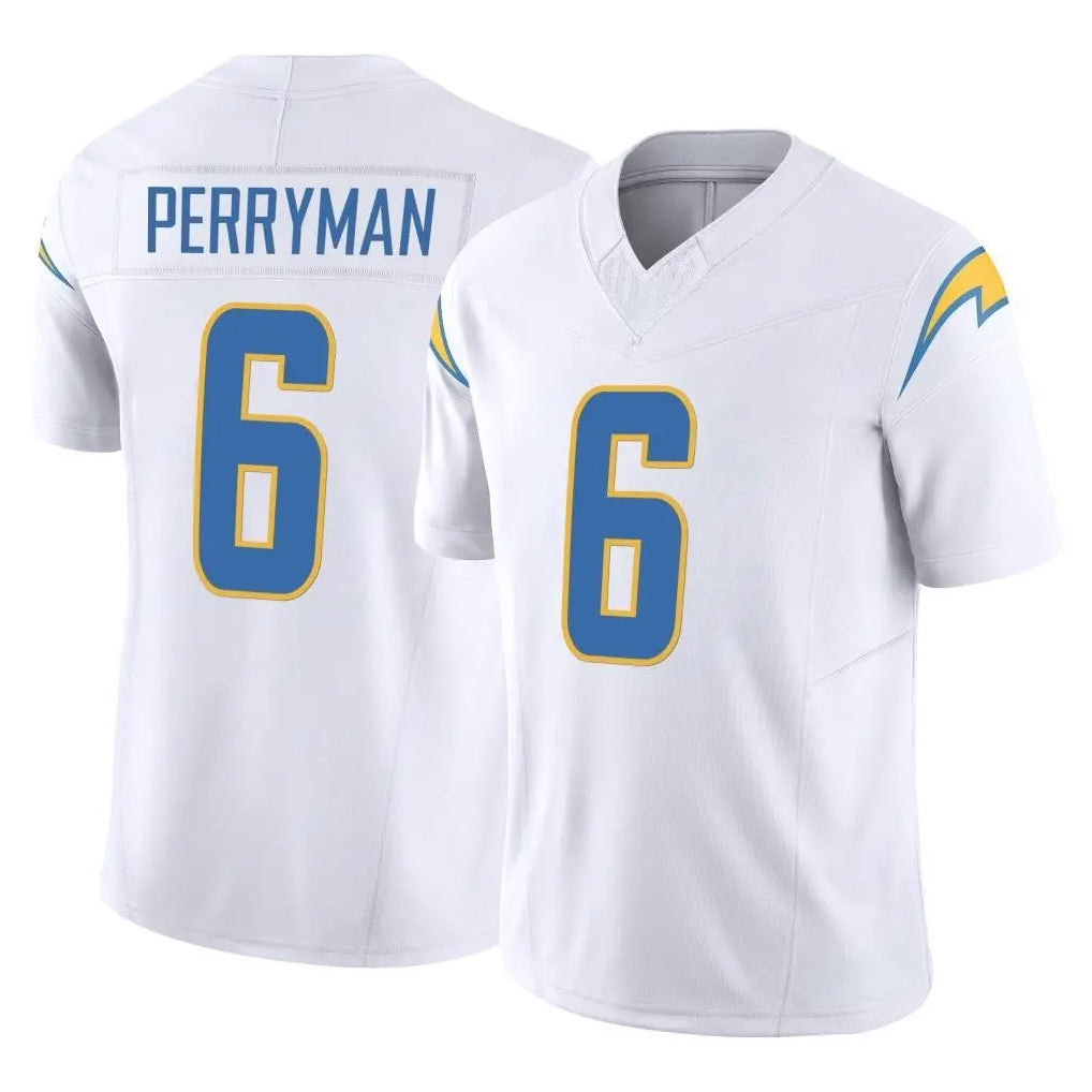 Parkc LA.Chargers #6 Denzel Perryman Player White Limited Vapor F.U.S.E. Home Game Stitched Jerseys