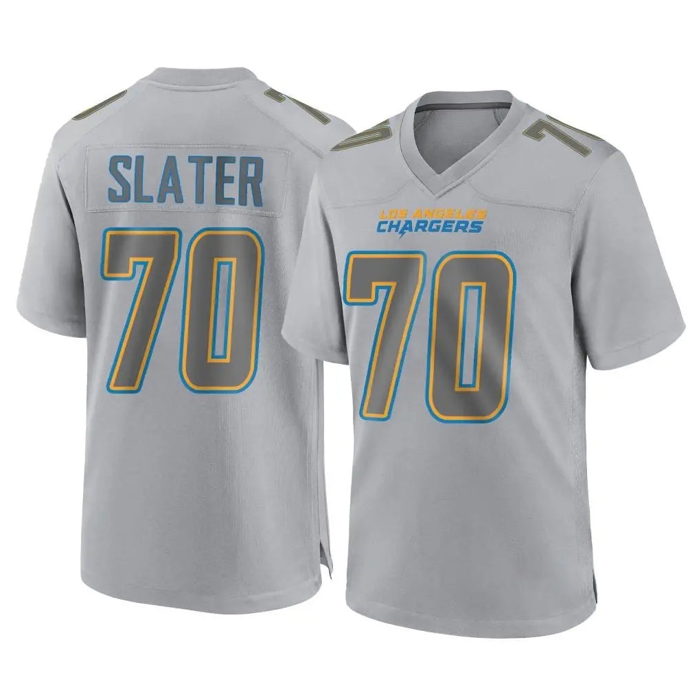 Parkc LA.Chargers #70 Rashawn Slater Player Gray Atmosphere Fashion Home Game Stitched Jerseys