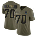 Parkc LA.Chargers #70 Rashawn Slater Player Olive 2025 Salute To Service Limited Game Stitched Jerseys