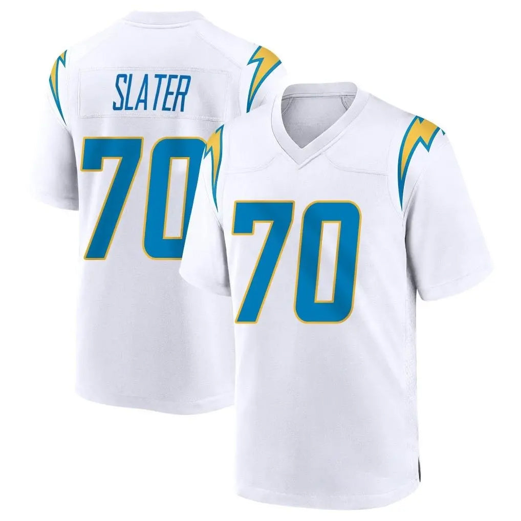 Parkc LA.Chargers #70 Rashawn Slater Player White Home Game Stitched Jerseys