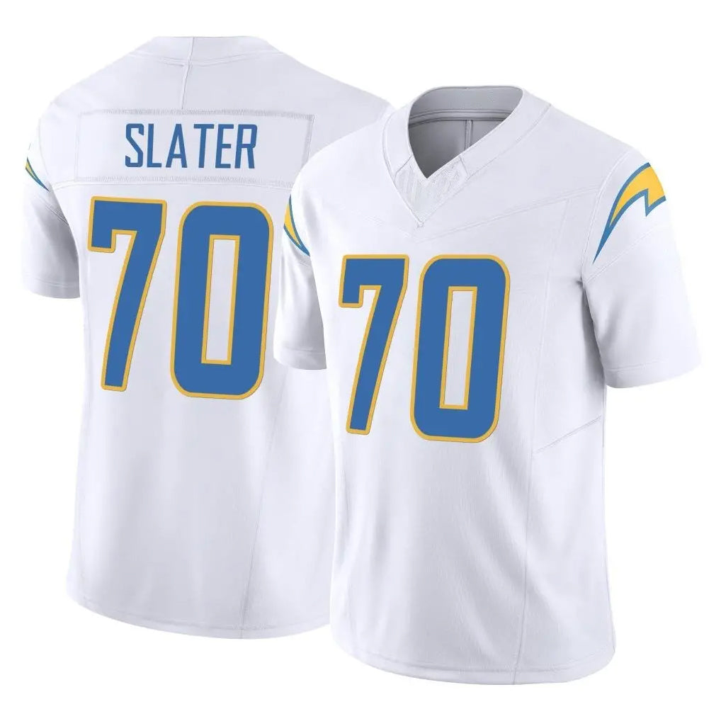 Parkc LA.Chargers #70 Rashawn Slater Player White Limited Vapor F.U.S.E. Home Game Stitched Jerseys