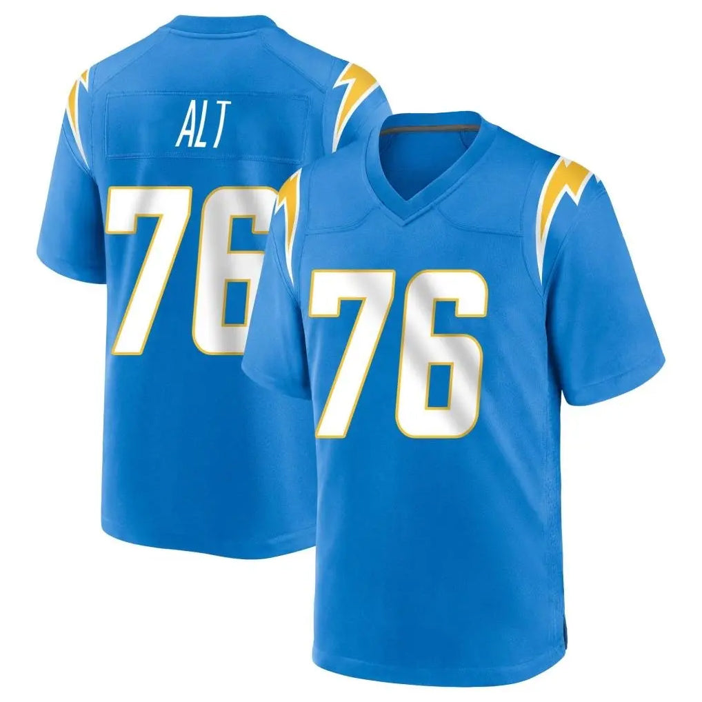 Parkc LA.Chargers #76 Joe Alt Player Blue Home Game Stitched Jerseys
