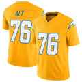 Parkc LA.Chargers #76 Joe Alt Player Gold Limited Vapor F.U.S.E. Home Game Stitched Jerseys