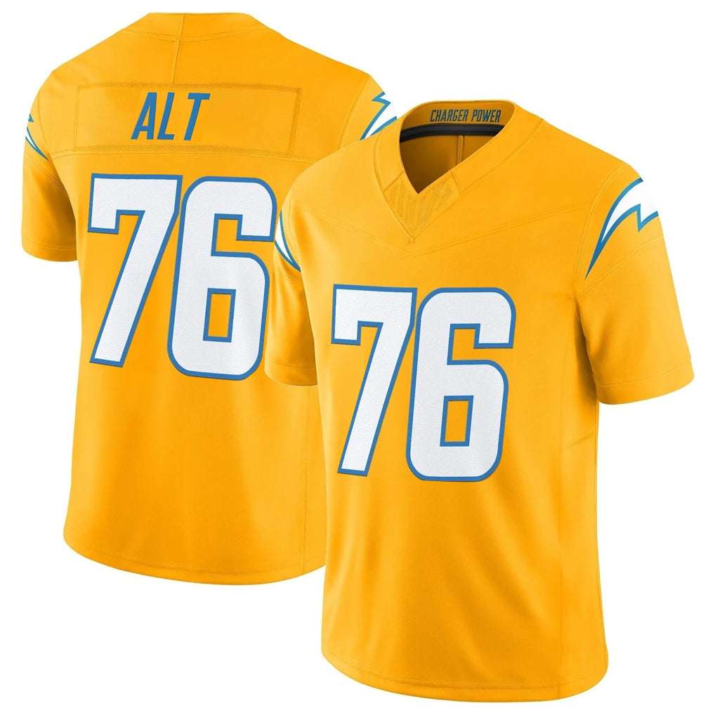 Parkc LA.Chargers #76 Joe Alt Player Gold Limited Vapor F.U.S.E. Home Game Stitched Jerseys